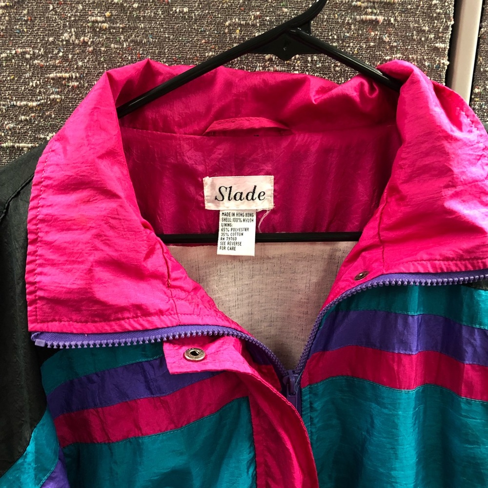 Vintage 90’s Slade color block windbreaker